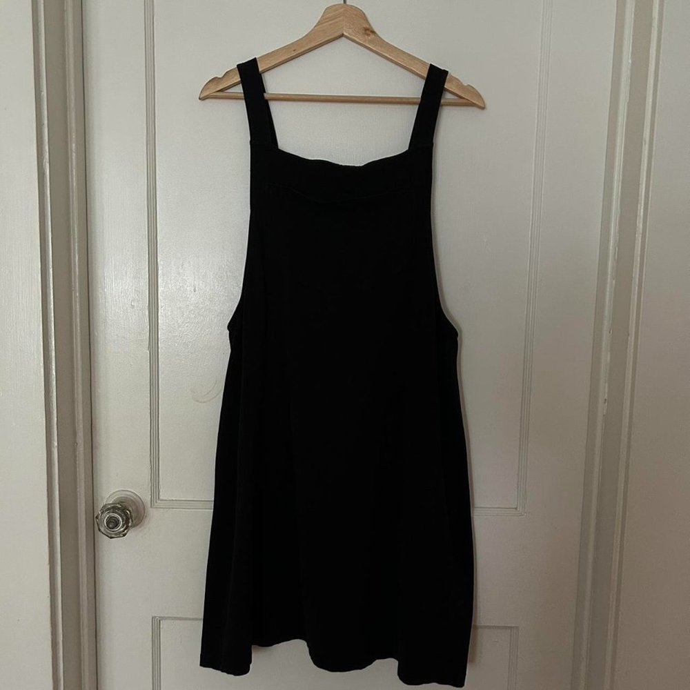 ASOS plus black pinafore dress